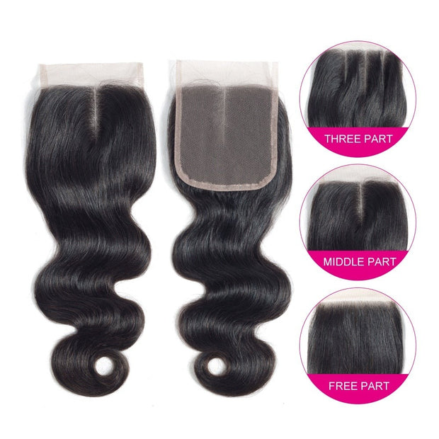 3/ 4 Body Wave Bundles With Closure