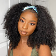 Afro Kinky Curly Silk Headband Wig