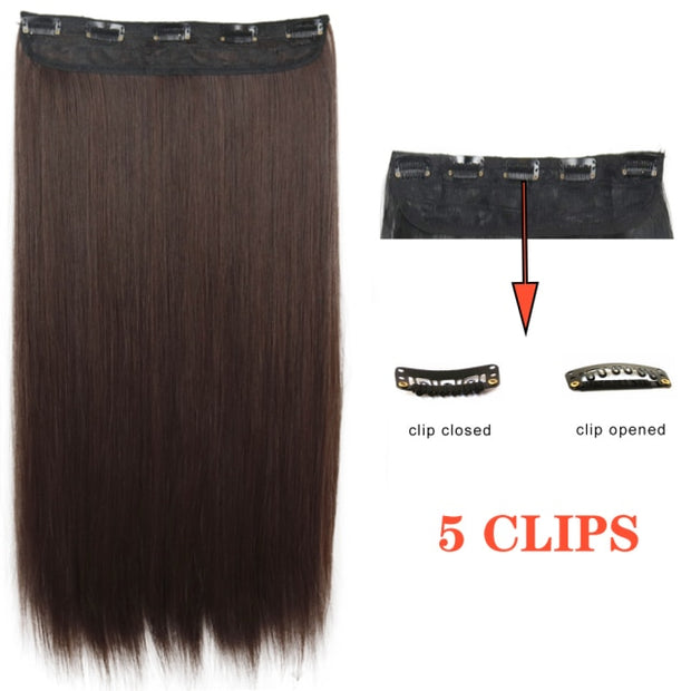 Long Straight Synthetic Hair Extension